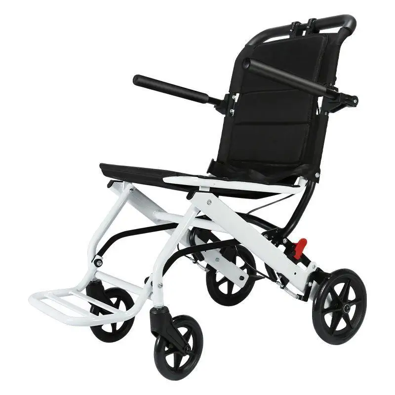 Elderly Walker With Four Wheels Aluminum Alloy Folding Disabled Walking Assist Trolley Rehabilitation Walking Mobility Aids