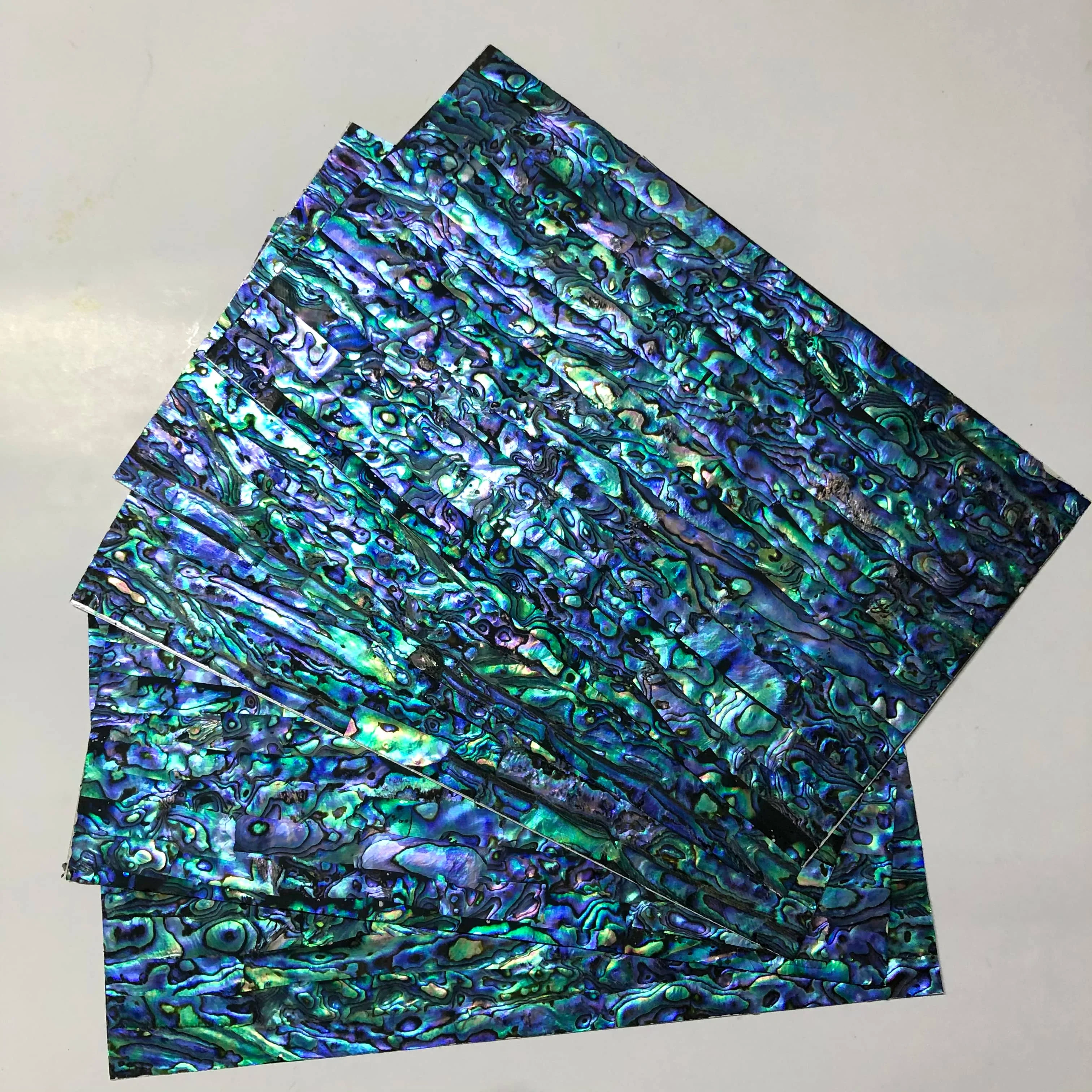 Soft Natural Purple Abalone Shell with Adhesive Back Inlay Veneer Flexible Mother of Pearl Paper DIY Handicraft Material