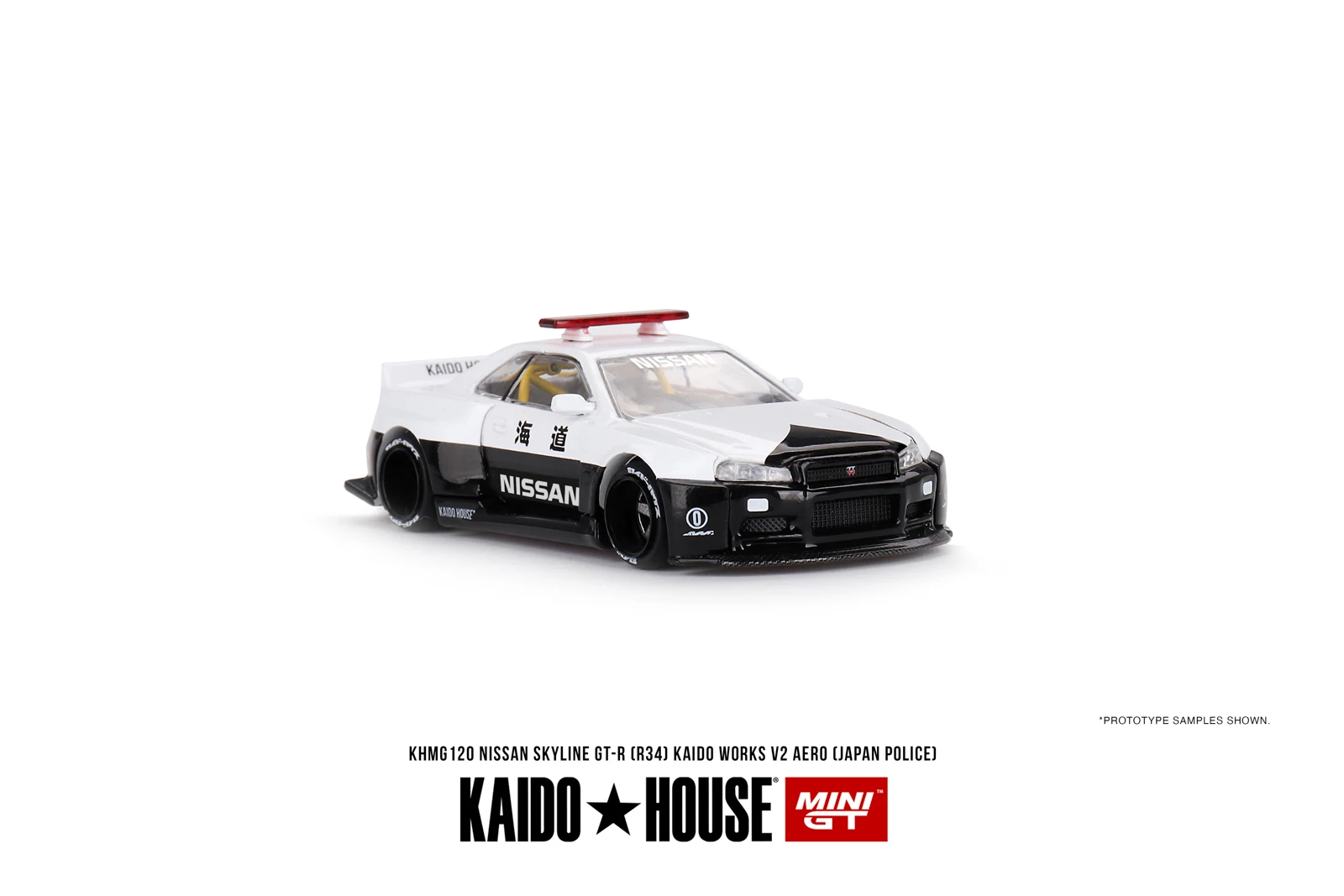 House+MINIGT 120 Skyline GTR R34 Kaido Works V2 Aero Diecast Model Car