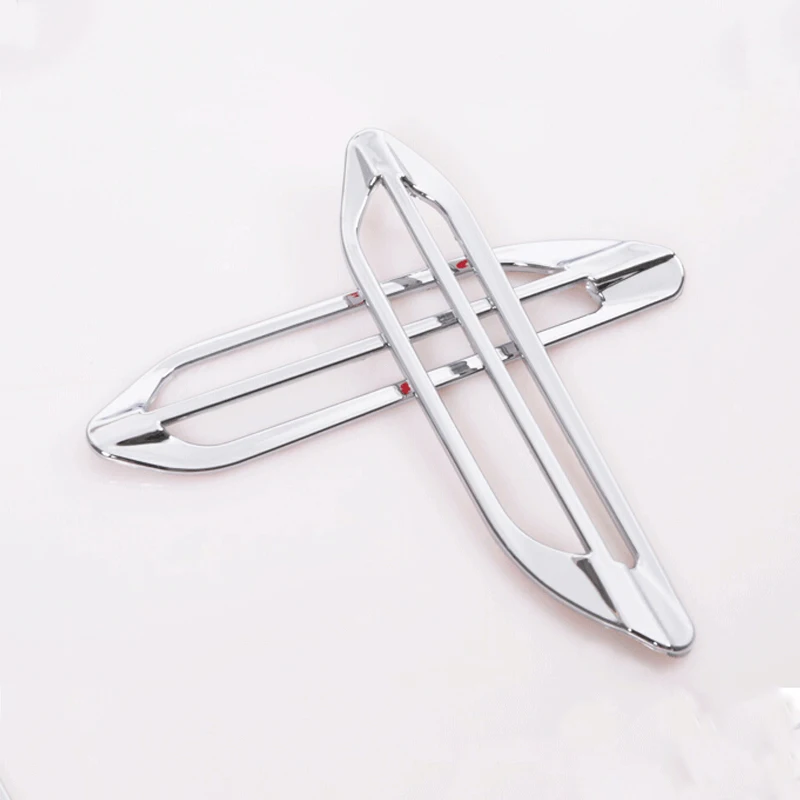 My Good Car 2Pcs ABS Chrome Internal Air Conditioning Vent Trim Sequins Sticker for Peugeot 2008 208 2013 - 2017 Accessories