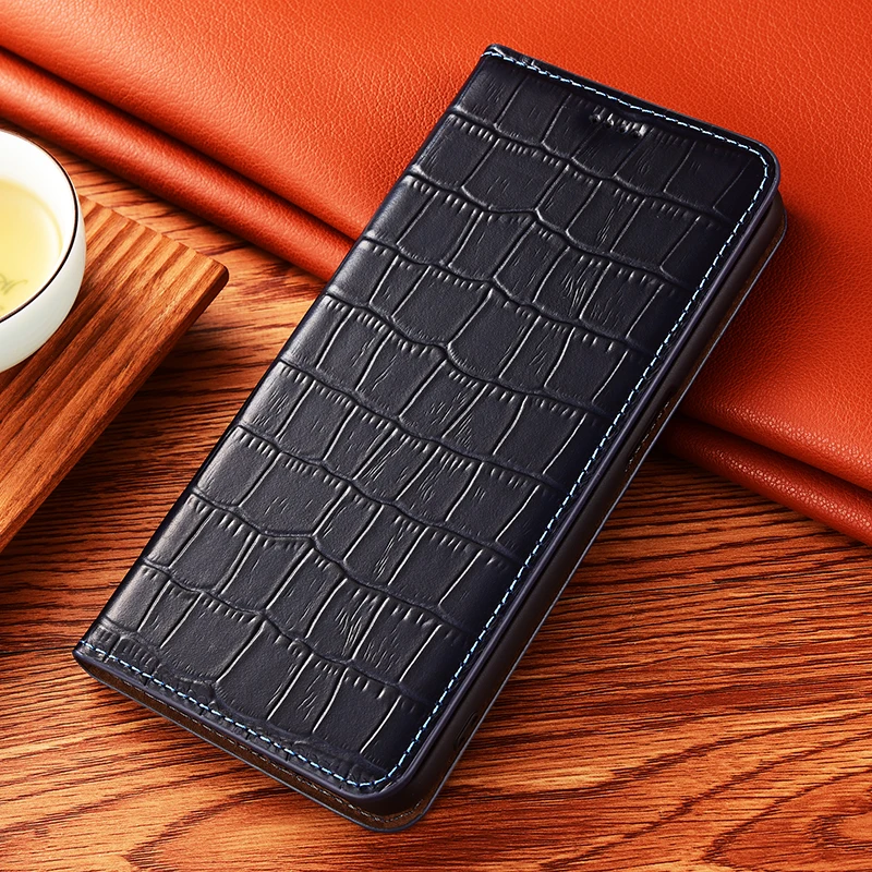 

For OPPO A1 A1X A2 A2X A3 A3i A3X A5 Pro Plus 5G Bamboo Knot Pattern Of Genuine Leather Flip Phone Case Cowhide Scratch-Proof