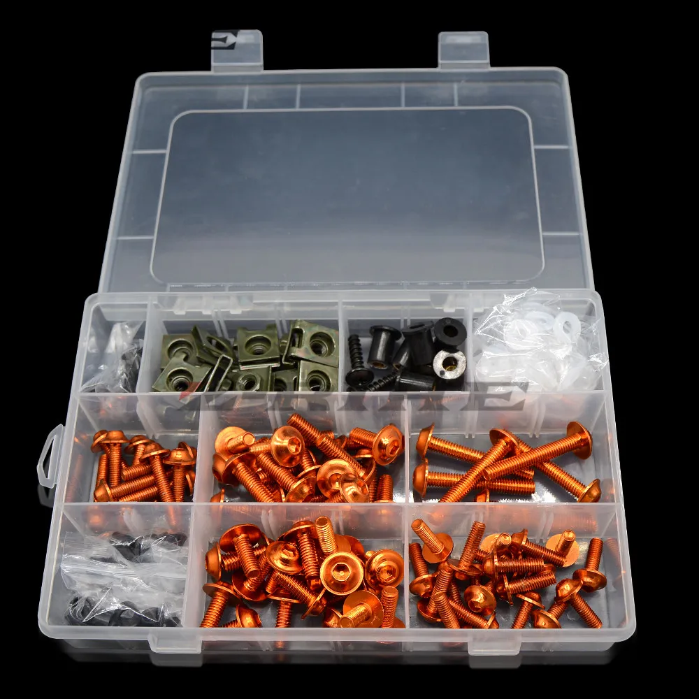 

for Complete Motorcycle Windshield Fairing Bolts Nuts Screws Washer Kit Fastener Clips Screws Aluminum Drop shipping