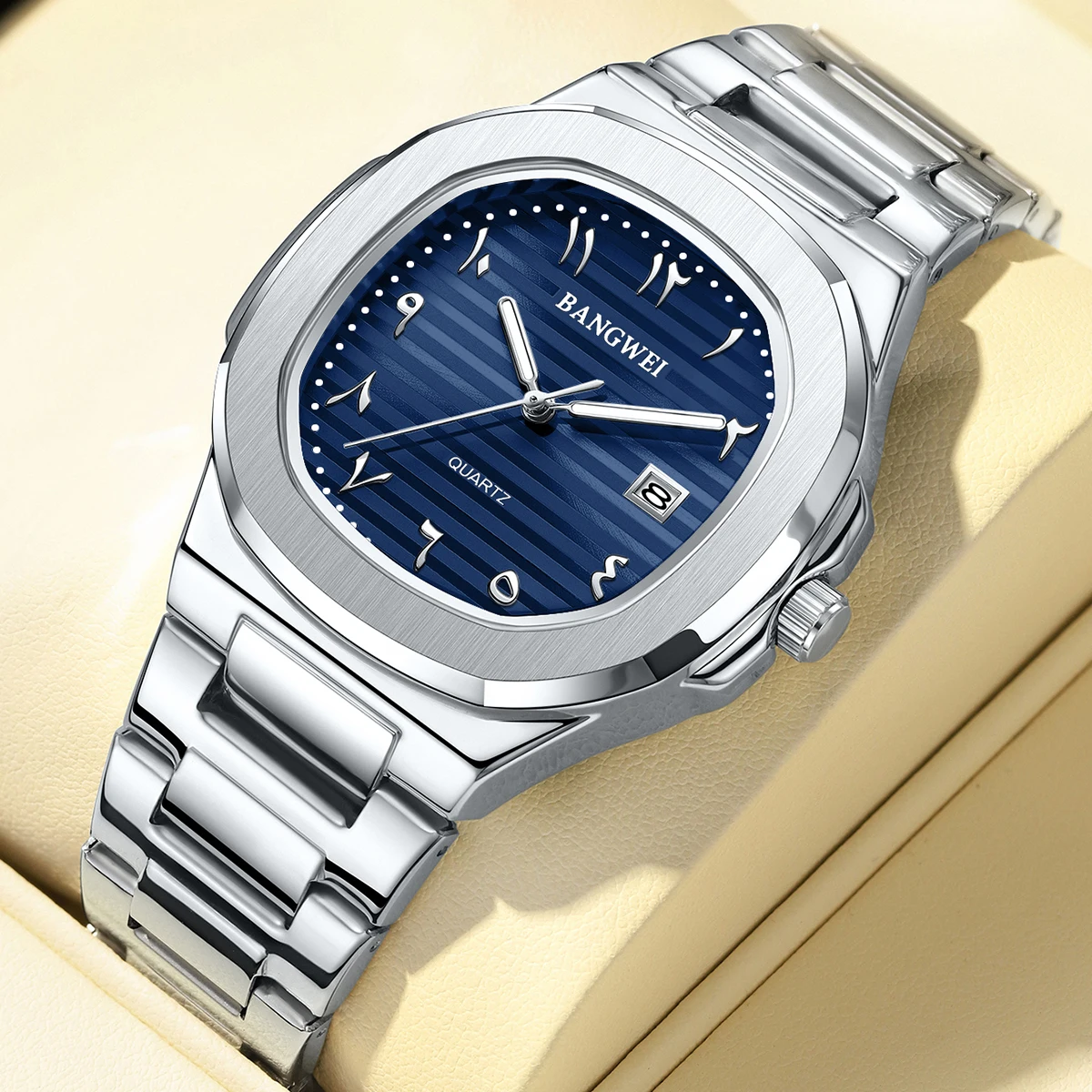 ساعات LIGE للرجال تناظرية كوارتز ستانلس ستيل عسكرية للرجال مقاومة للماء بتصميم كلاسيكي للأعمال وساعة يد للتاريخ