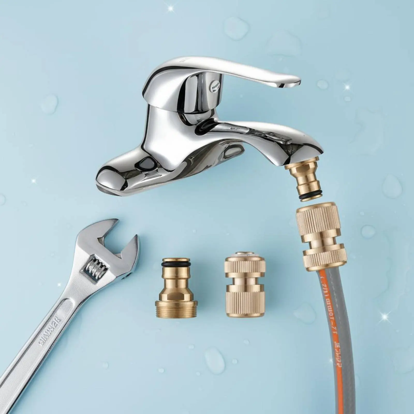 

Соединитель для шланга стиральной машины, устойчивый к воздействию среды, набор адаптеров для шлангов стиральных машин, резьбовой переходник для крана, латунная конструкция