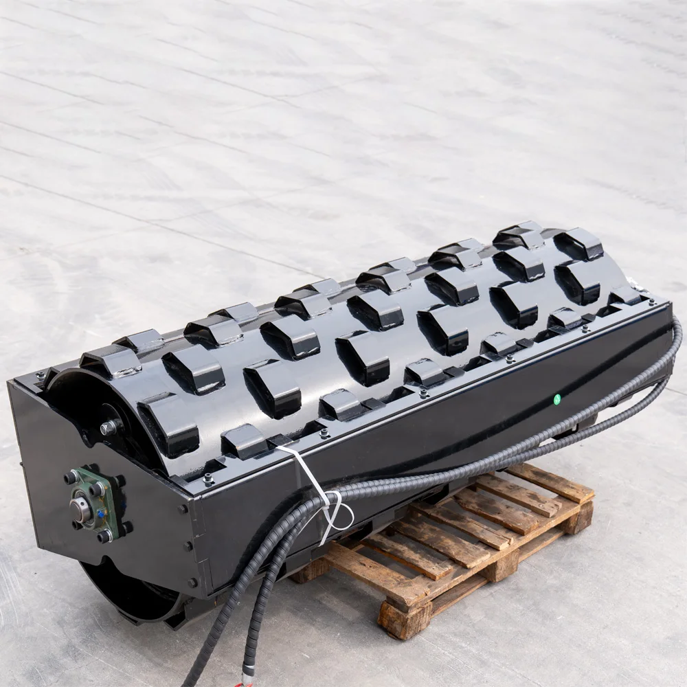 Heavy Duty Skid Steer Loader 1.5m Compactor Wheel Asphalt Roller Attachment Compatible for Bobcat USA STOCK