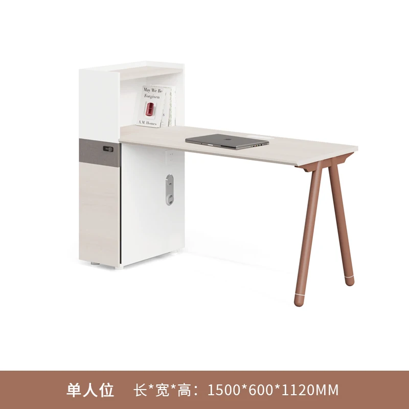 New high cabinet staff desk, simple modern computer desk, financial desk, staff seat, office desk and chair combination