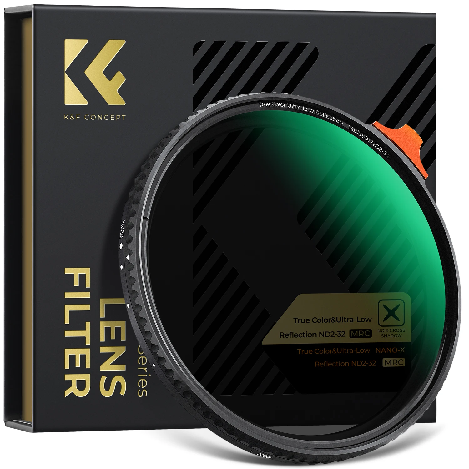 

K&F CONCEPT True Color&Ultra-Low Reflection Variable ND ND2-32 Lens Filter HD Adjustable Neutral Density Filter for Camera Lens