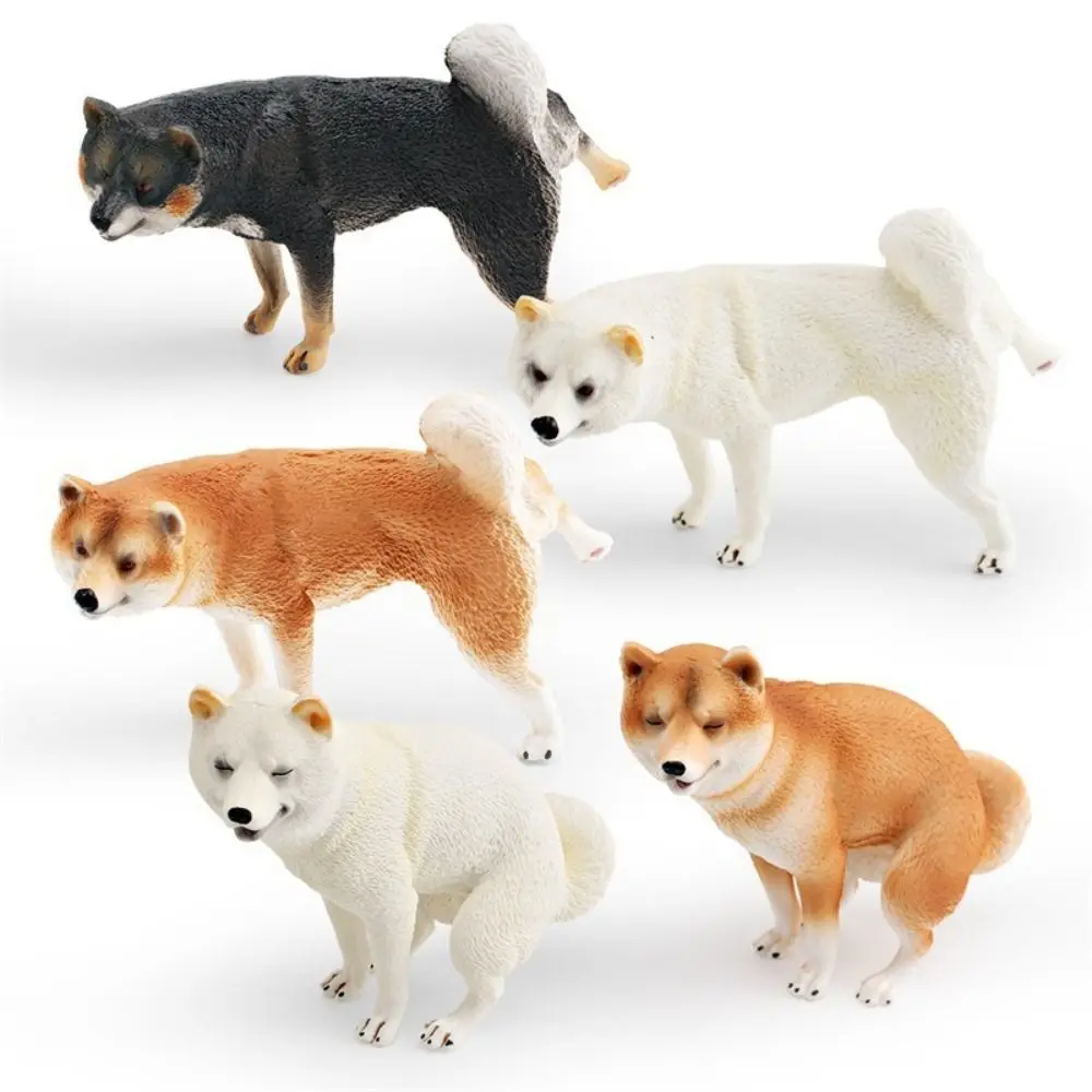 Puppy Pet Realistic Shiba Inu Figurine Simulation Miniature Dog Animal Model Pug Educational Japan Shiba Inu Figure Home Decor