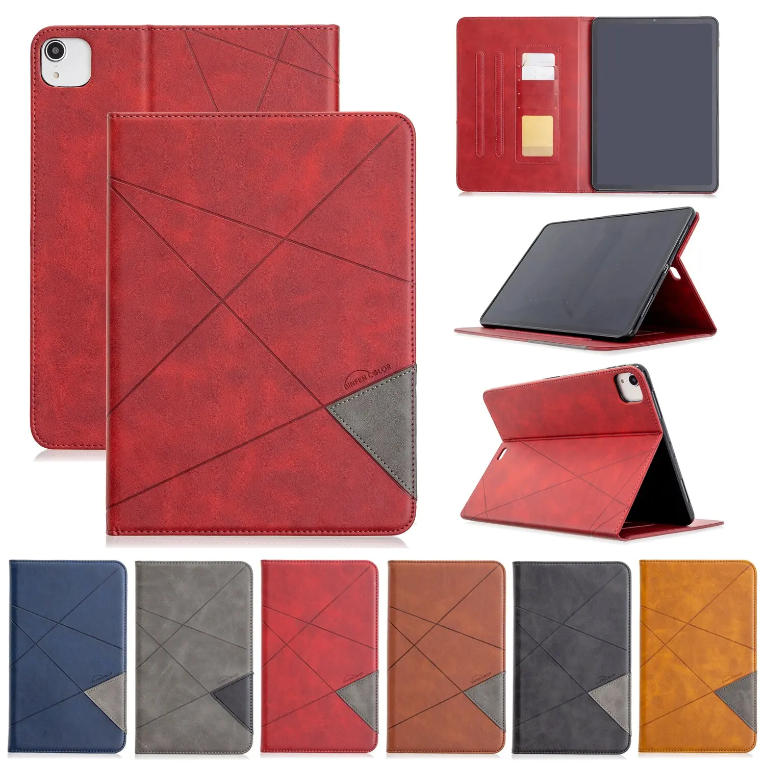 For iPAD PRO 12.9 11 inch pro 10.5  mini12345 air1 air2 Case PU Leather Protective for ipad Cover with Dustproof and Drop-proof