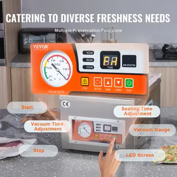 SucceBuy DZ-260A 真空封口機,封口長度 15.7 英寸,適用於家庭食品、肉類和醃料的廚房真空包裝機 8 最佳銷售 真空食品封口機 - №1