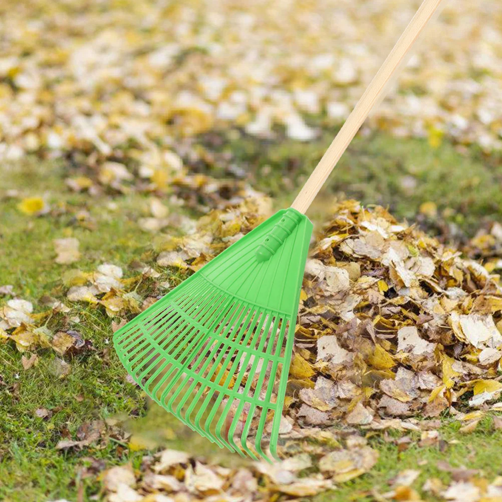 

2Pcs Garden Pine Needle Rake Plastic Lawn Shrub Rake for Leaves Heavy Duty Hand Garden Tools Portable Rakes for Lawns