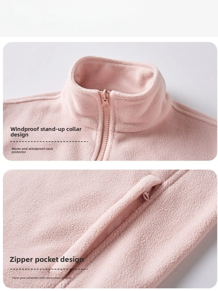 سترات صوفية جديدة للخريف والشتاء لكل من الرجال والنساء، سترات دافئة، سترات واقية غير رسمية، سترات بطانة داخلية من الصوف #4