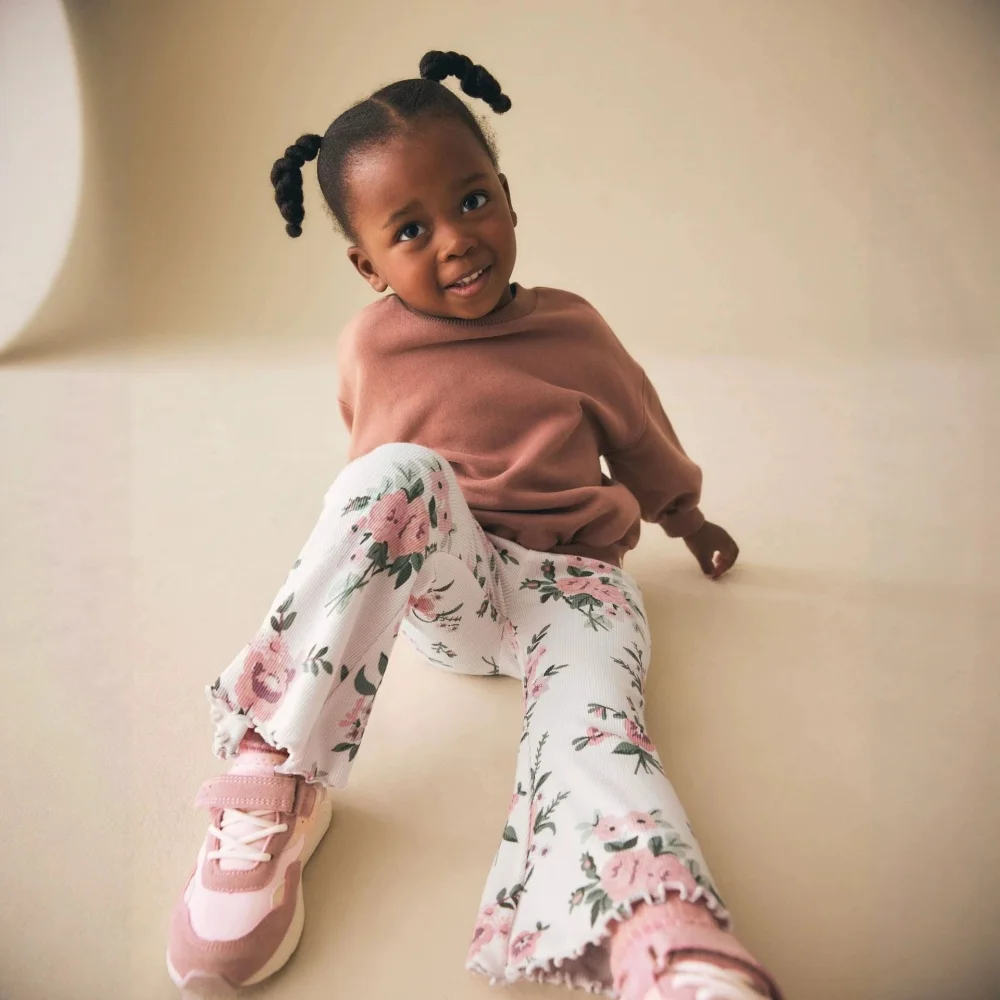 Jumping Meters Flowers Mädchen-Schlaghose, schmal geschnitten, 2–7 Jahre, lange Leggings, Bleistifthose, Kindermode, Herbstkollektion