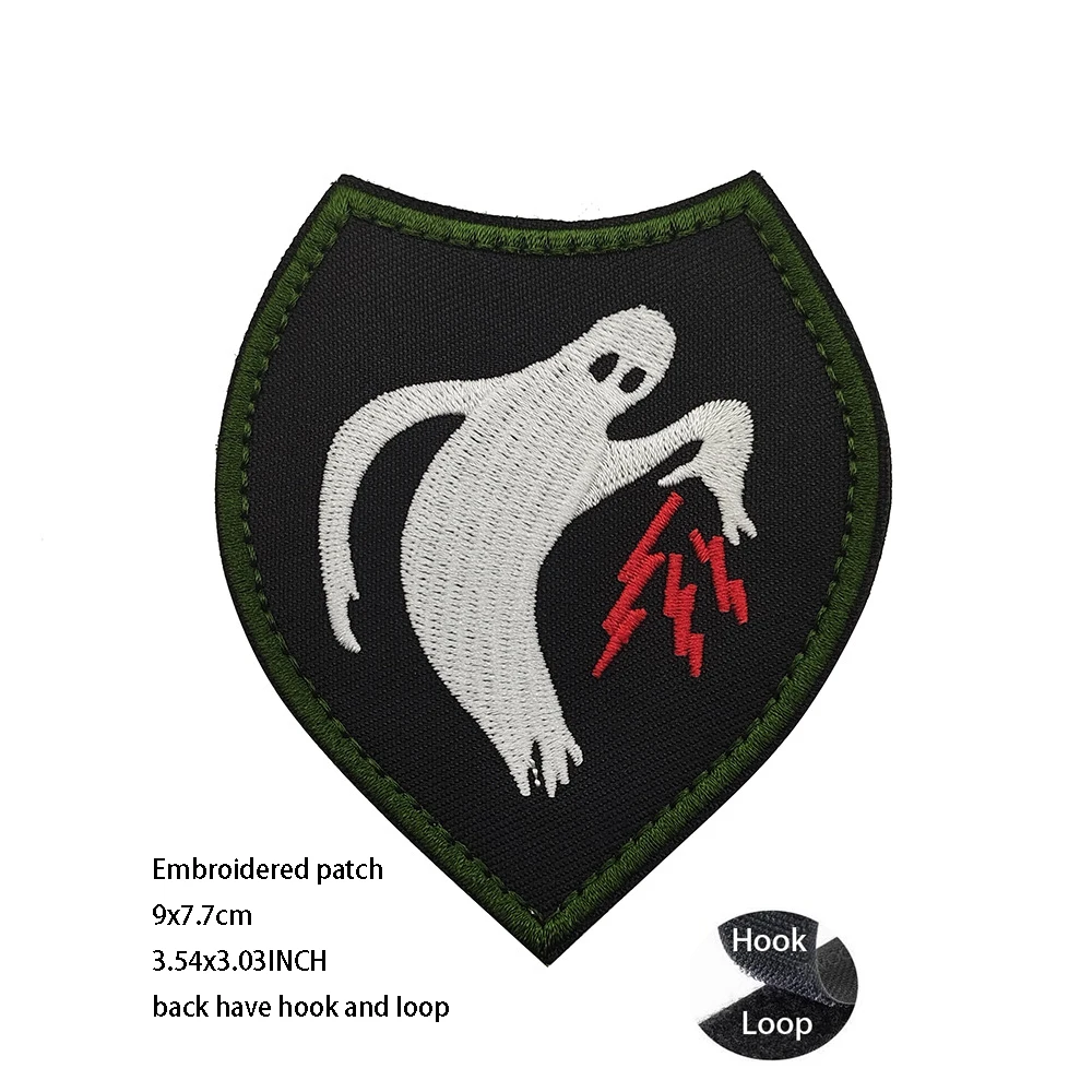 Logo intrecciato di nuova concezione PEW PEW MADAFAKAS accessori per borse ricamato Ghost Army Army Army zaino Hook & loop patch per abbigliamento