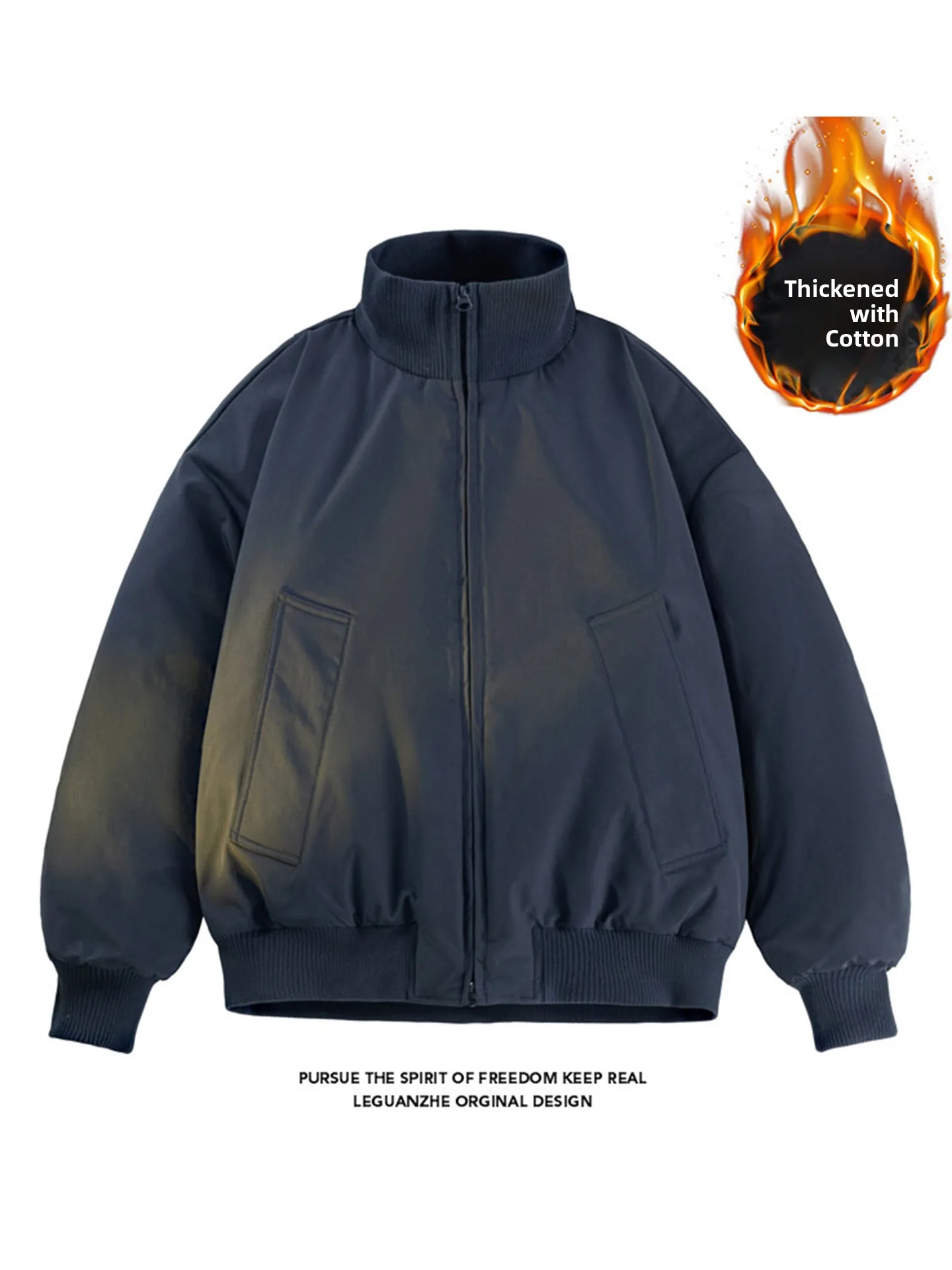 

Мужская утепленная зимняя куртка-бомбер из хлопка, ветрозащитная, морозостойкая, с флисовым воротником, на хлопковой подкладке, повседневная верхняя одежда