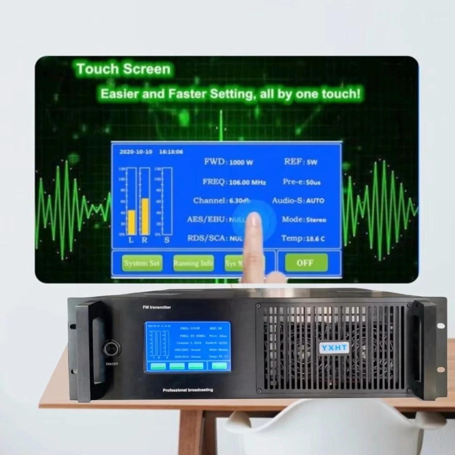 Touch Screen Broadcast Equipment 2.5kw 2500 Watt Fm Transmitter For Radio Station