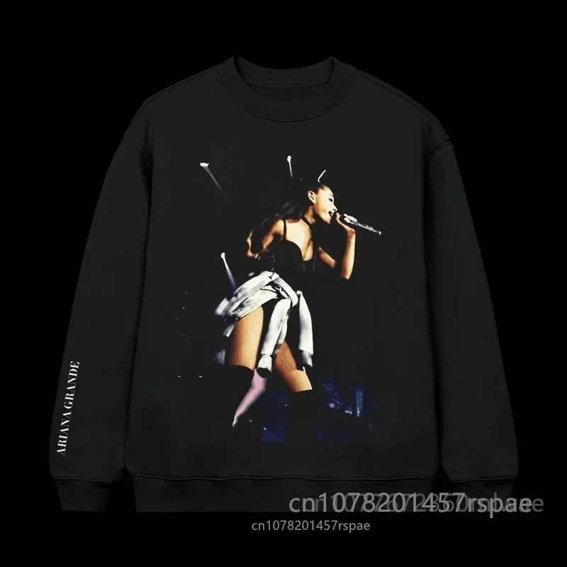 Ariana Grande Positions Sweatshirt Women Printed O-neck Gothic Streetwear Harajuku 2024 New Clothes Long Sleeve Hoodies Coat