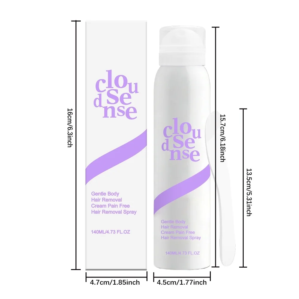 Gentle Hair Removal Spray Painless Depilatory Mist For Body Skin Care Cleaning Portable Travel Friendly Solution