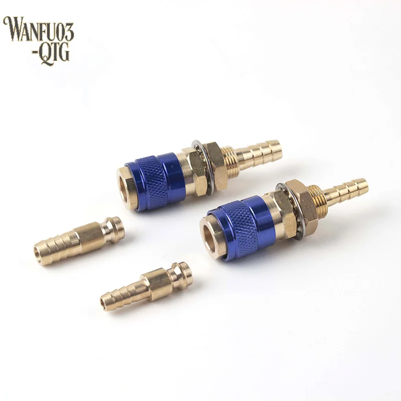 Water Cooled Gas Adapter Quick Connector For TIG/MIG Welding Torch Plug M6/M8