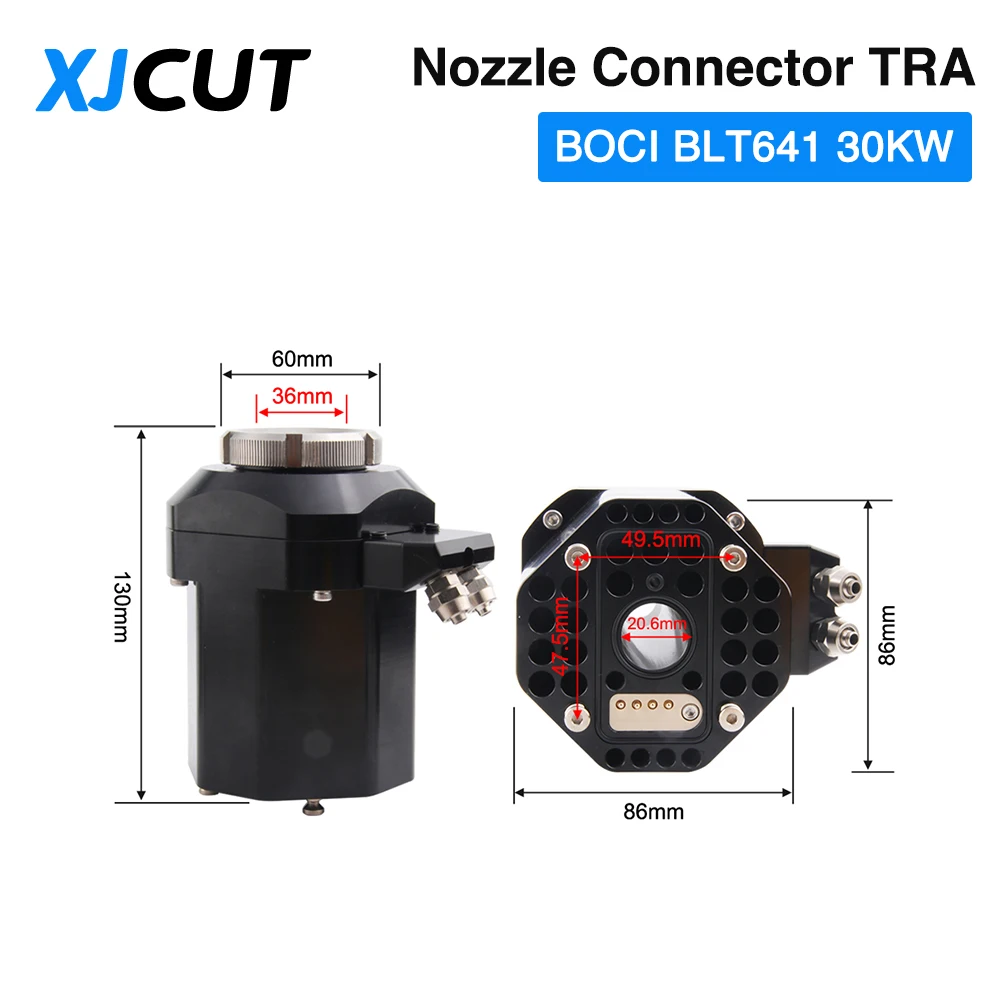 XJCUT BOCI BLT641 Laser TRA Laser Head Nozzle Connector Sensor Nozzle Holder BLT641 30KW For BOCI Fiber Laser Cutting Head