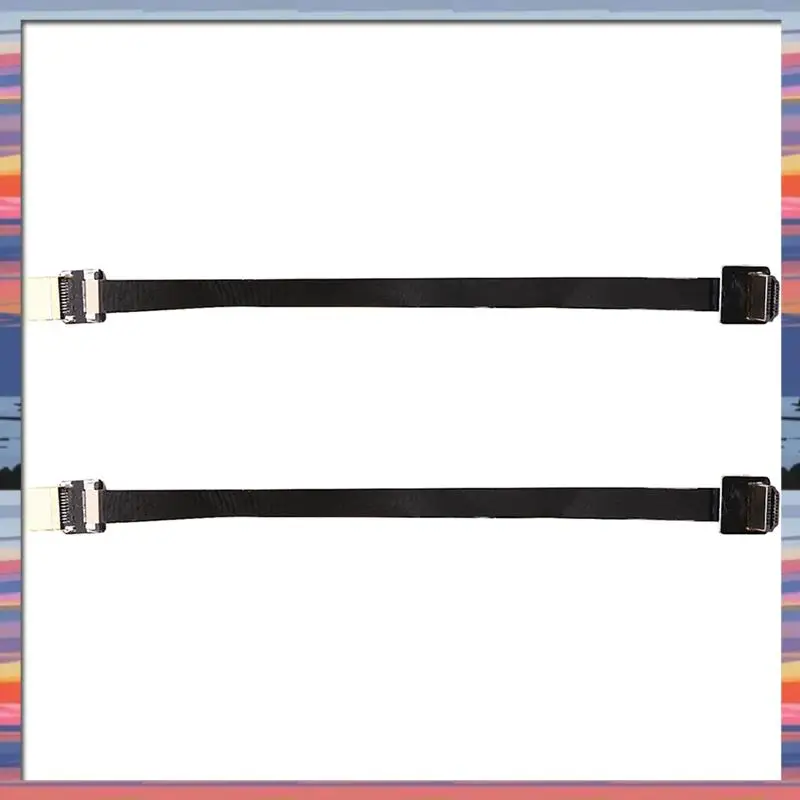 AC18 (Garantizzato) 2X Fpv Maschio A Up Angolato 90D Maschio Hdtv Fpc Cavo Piatto Per Fpv Hdtv Multicopter Fotografia Aerea 20Cm