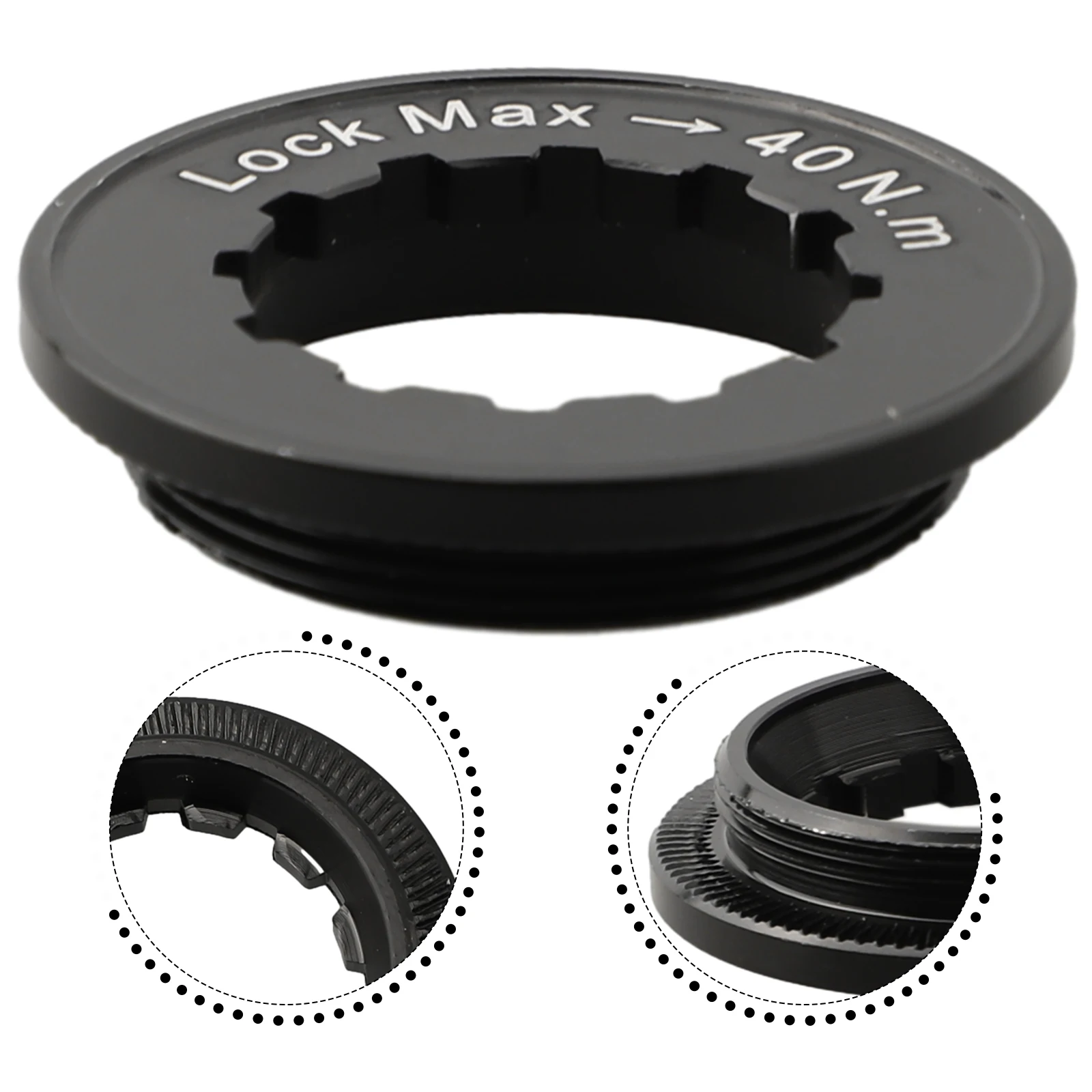 1 Pcs Bicycle Centerlock Disc Brake Aluminum Alloy Black For ROTOR Lockring For  Deore XTR XT SLX Bicycle Supplies