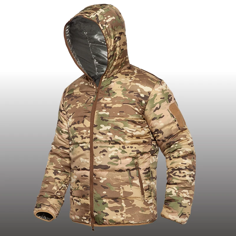 

Winter Camo Tactical Parkas Men Light Weight Warm Hooded Jackets Outdoor Camouflage Parka OutwearCoats Plus Size 5XL