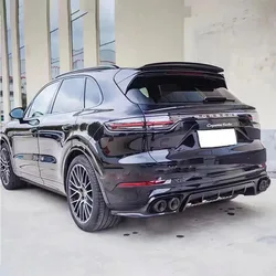 Spoiler nero ala per Porsche Cayenne 2018-2023 Spoiler Top Wings Black Lip Body Kit Splitter Trunk Trim Affix Stick