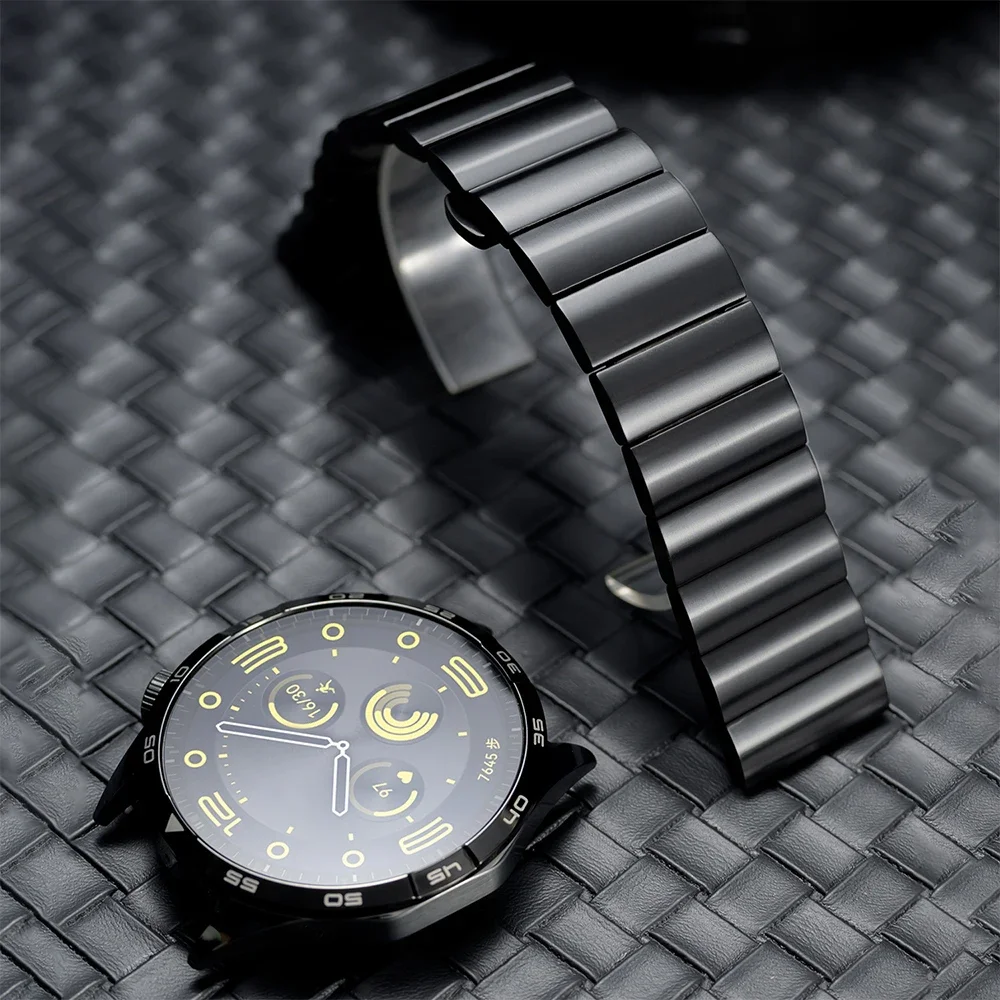 Correa de titanio para hombre de 22mm para Huawei Watch GT5/4 Pro 46mm 4/4 Pro Link Band para Amazfit GTR 47mm Balance pulsera de negocios de lujo