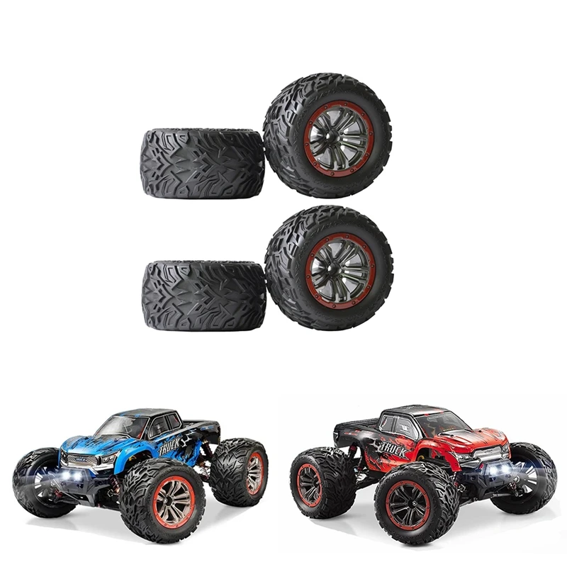 4Pcs Tire Tyre Wheel 56-ZJ02 For Hosim 9155 9156 Xinlehong 9155 9156 1/12 RC Car Spare Parts