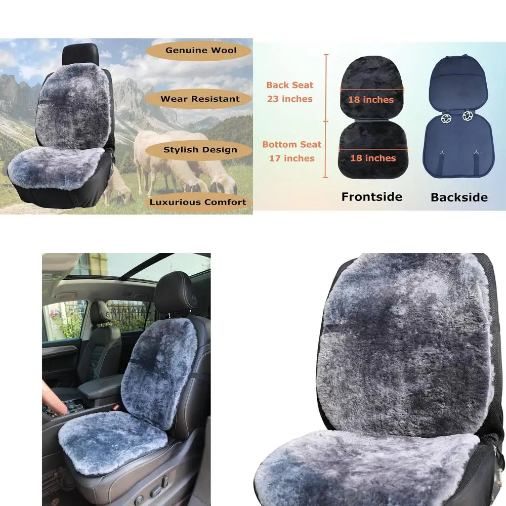 

Съемный чехол на автомобильное сиденье премиум-класса из овчины — стриженная шерсть, серый (1 упаковка)