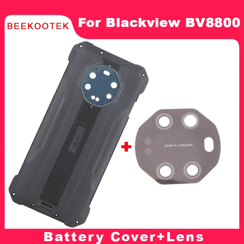 New Original Battery Cover Back Case Cover Housing + Rear Camera Lens Glass Cover Accessories Parts For Blackview BV8800 Phone