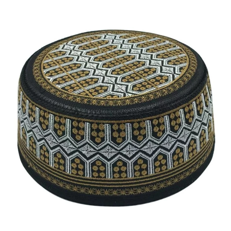 Kufi หมวกมุสลิมผู้ชาย, หมวกมุสลิมมุสลิมหมวกซาอุดิอาระเบีย gratis ongkir มุสลิม kamis Homme musulman หมวกสวดมนต์ไก่งวงผ้าโพกหัวอาหรับ