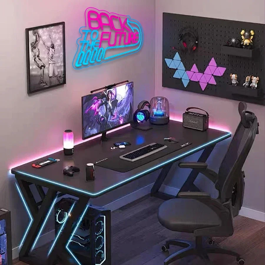 Neon Wall Plates to the Future Articles Lights Back for Artistic Decoration of Game Letter Men's Led Bars and Party Aesthetic view 3
