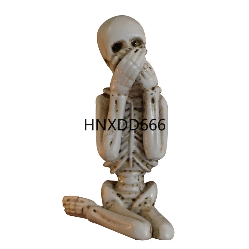

Halloween Ghost Festival Set 3: Don't Look at or listen to skull decorative items, terrifying skull resin craftsmanship
