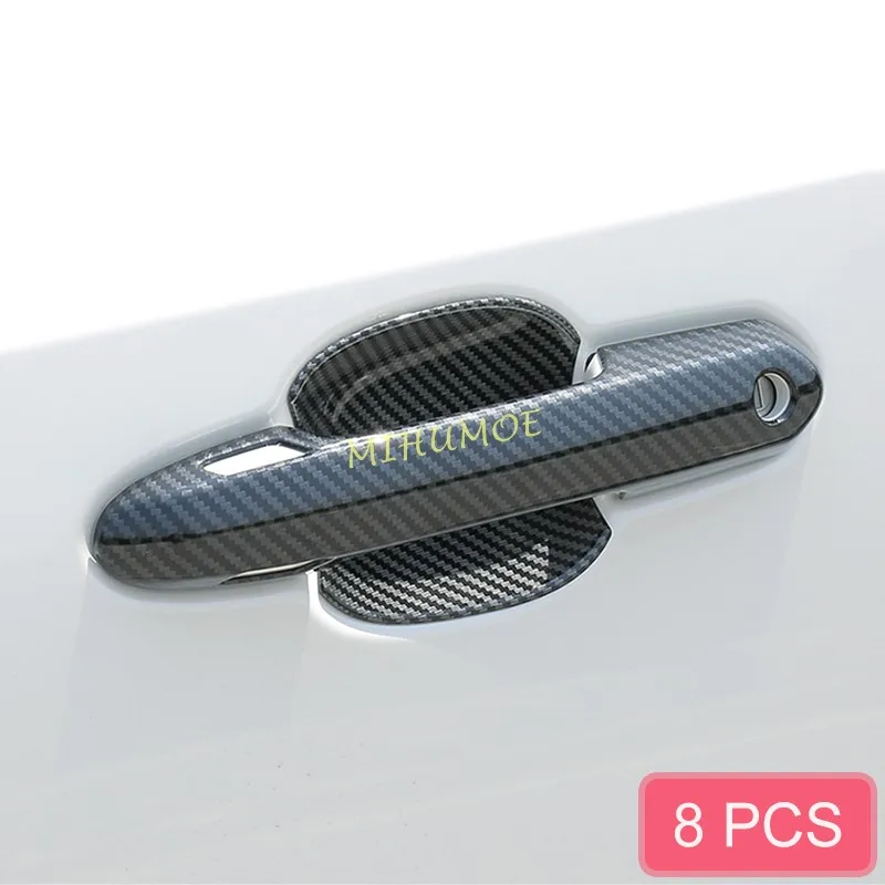 

Carbon Fiber Look Car Side Door Handle Trim + Bowl Cup Covers Protector For Toyota RAV4 Suzuki 2020-2025 Accessories