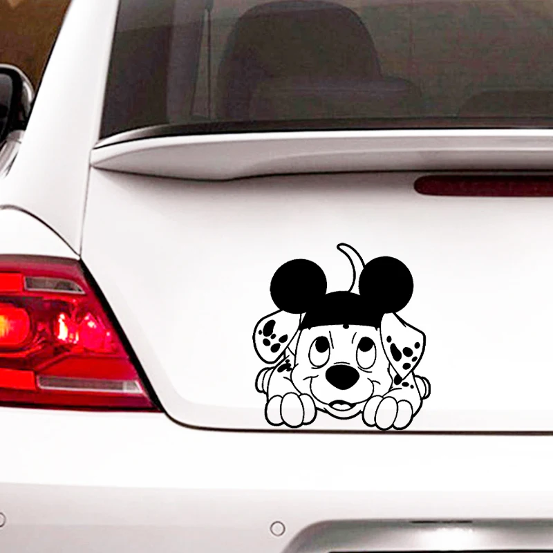 Funny Dalmatian Dog Laptop Decals Cute Puppy Pattern Car Window Vinyl Art Sticker Cartoon Switch Decals Bedroom Home Wall Decor