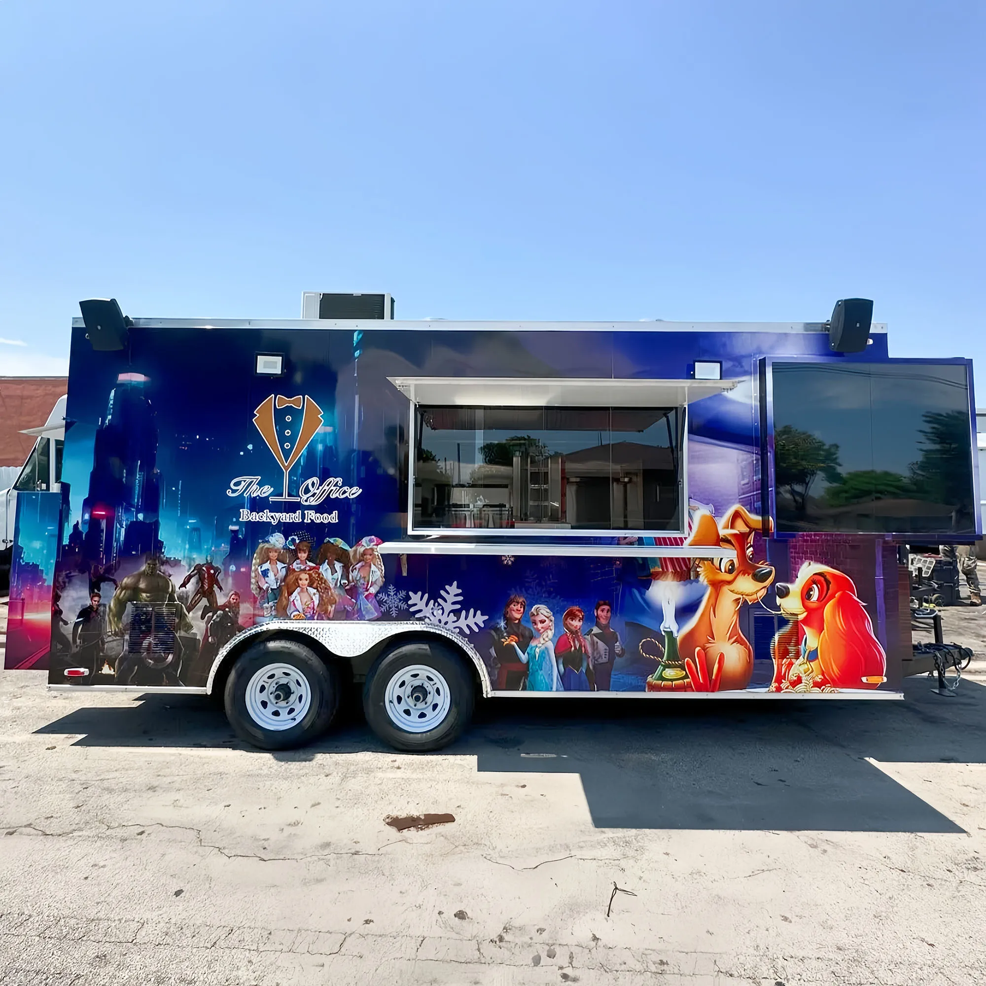 

New Design Mobile Coffee Kiosk Catering Fast Food Truck Foodtruck Mobile Stainless Steel Food Trailer