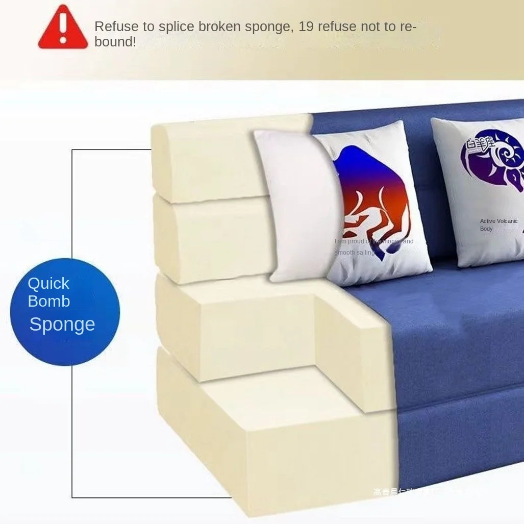 Folding sofa bed dual-purpose small apartment living room bedroom tatami rental house lazy sofa accompanying bed anti-fall pad image 5