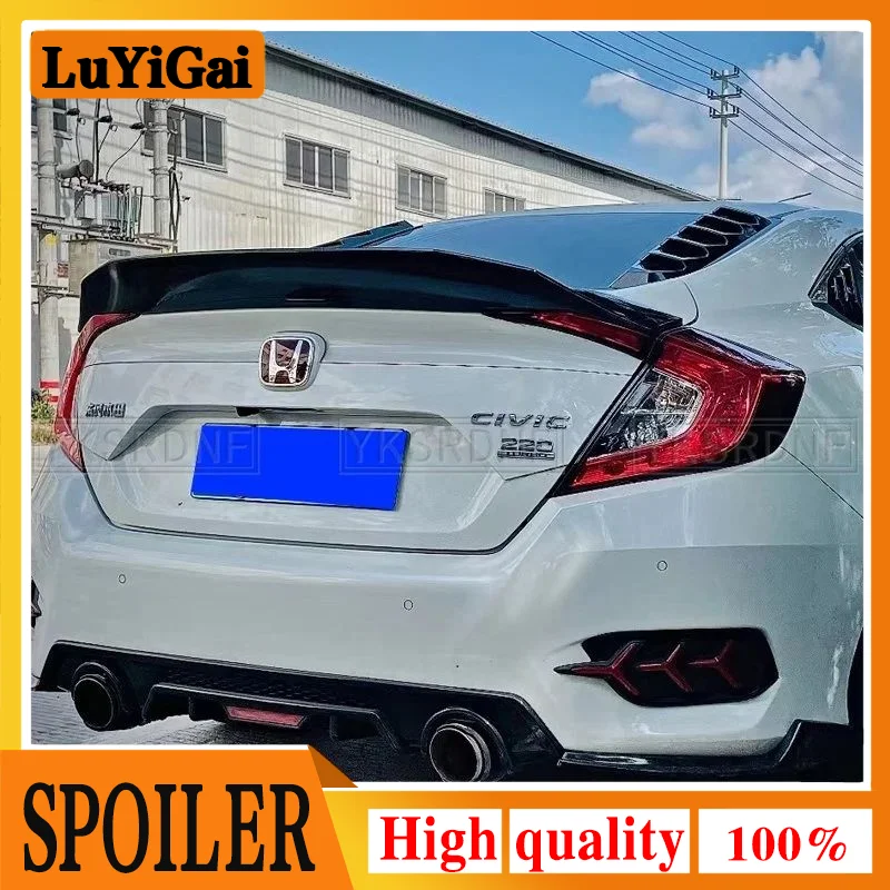 Excellent Fitment ABS JDM Style Rear Trunk Boot Lip Ducktail Spoiler For Honda Civic FC 10th Gen 2016-2021