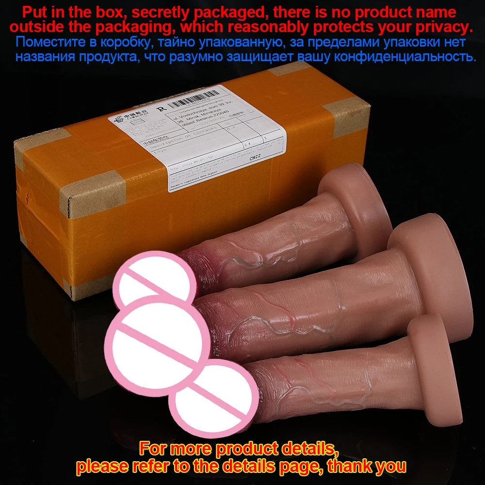 Huge Realistic Dildos for Women Silicone Beginner Dildo with Strong Suction Cup Hands-Free Play for Adult Sex Masturbator G Spot