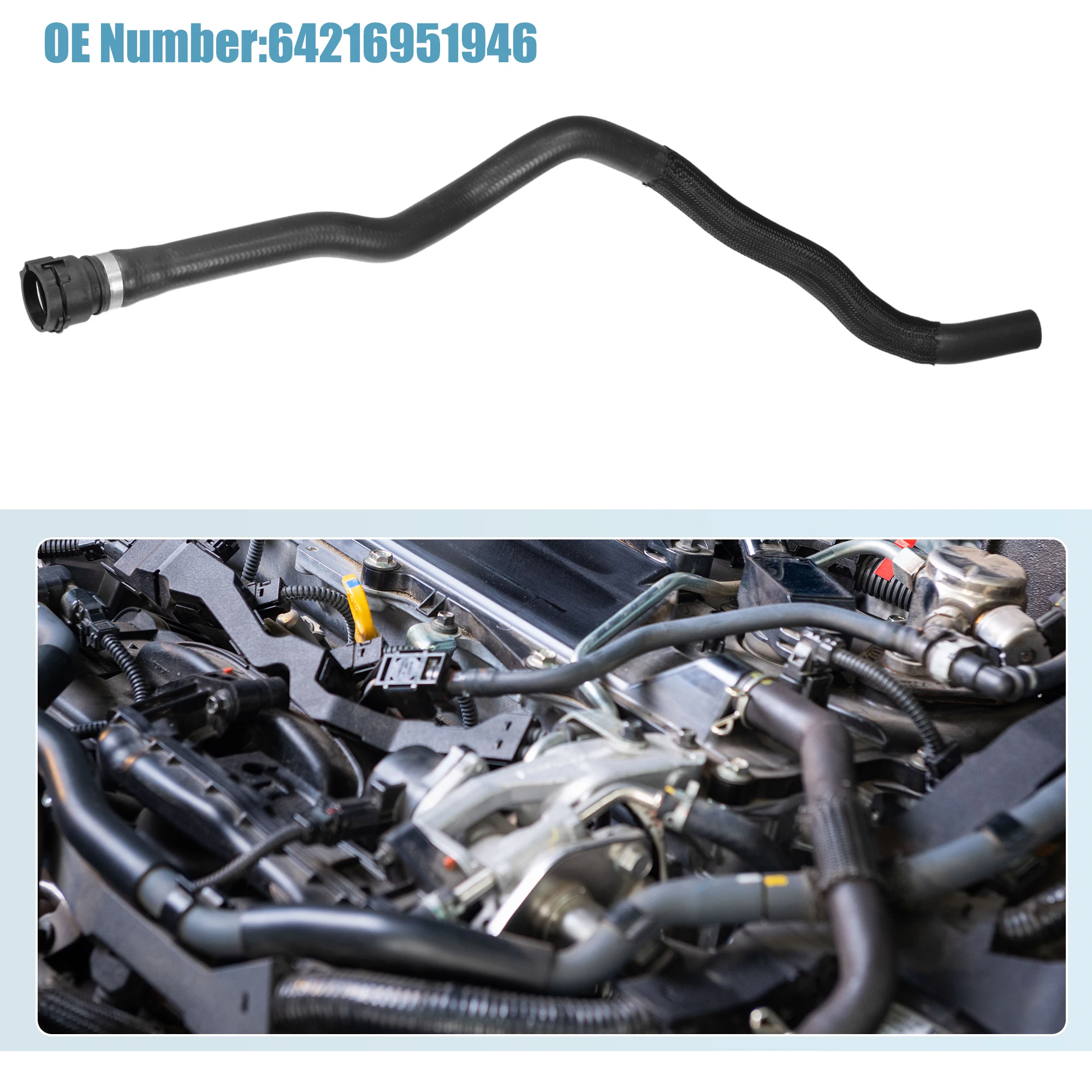 UXCELL Engine Radiator Coolant Heater Hose for BMW 128i 3.0L L6 - Gas 2008-2013 for BMW 328i 3.0L L6 - Gas 2007-2013