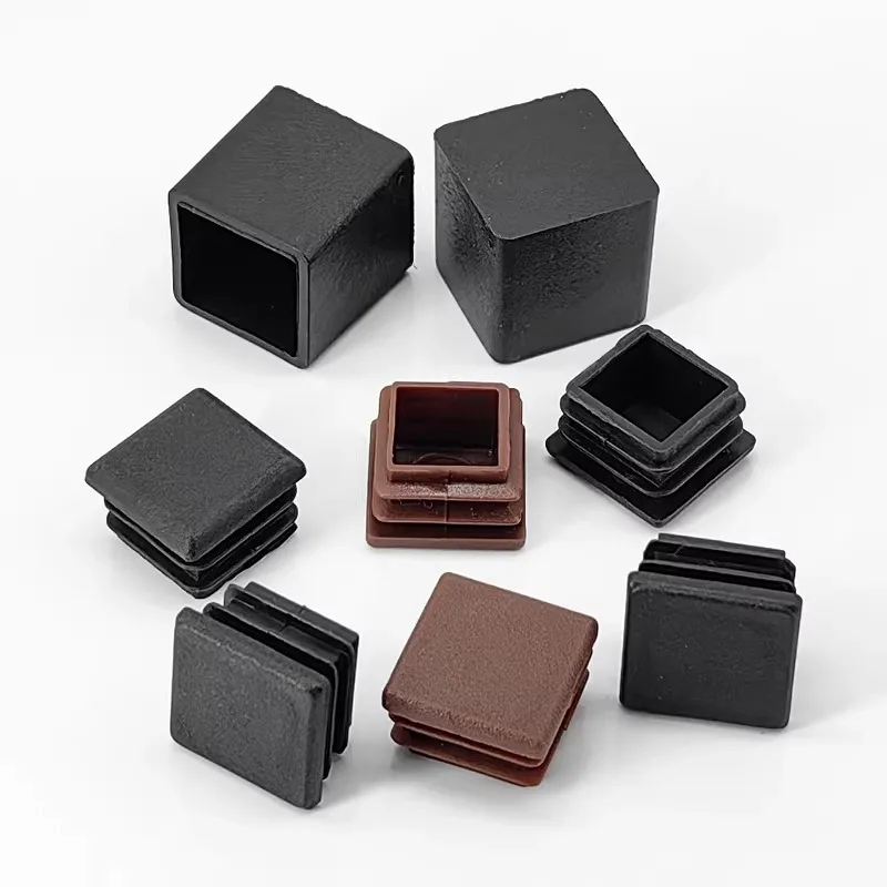 10~100pcs 20*20mm Plastic End Caps Square Tube Inner Plugs Steel Pipe Plugs Table Chair Foot Pads Furniture Leg Rubber Covers