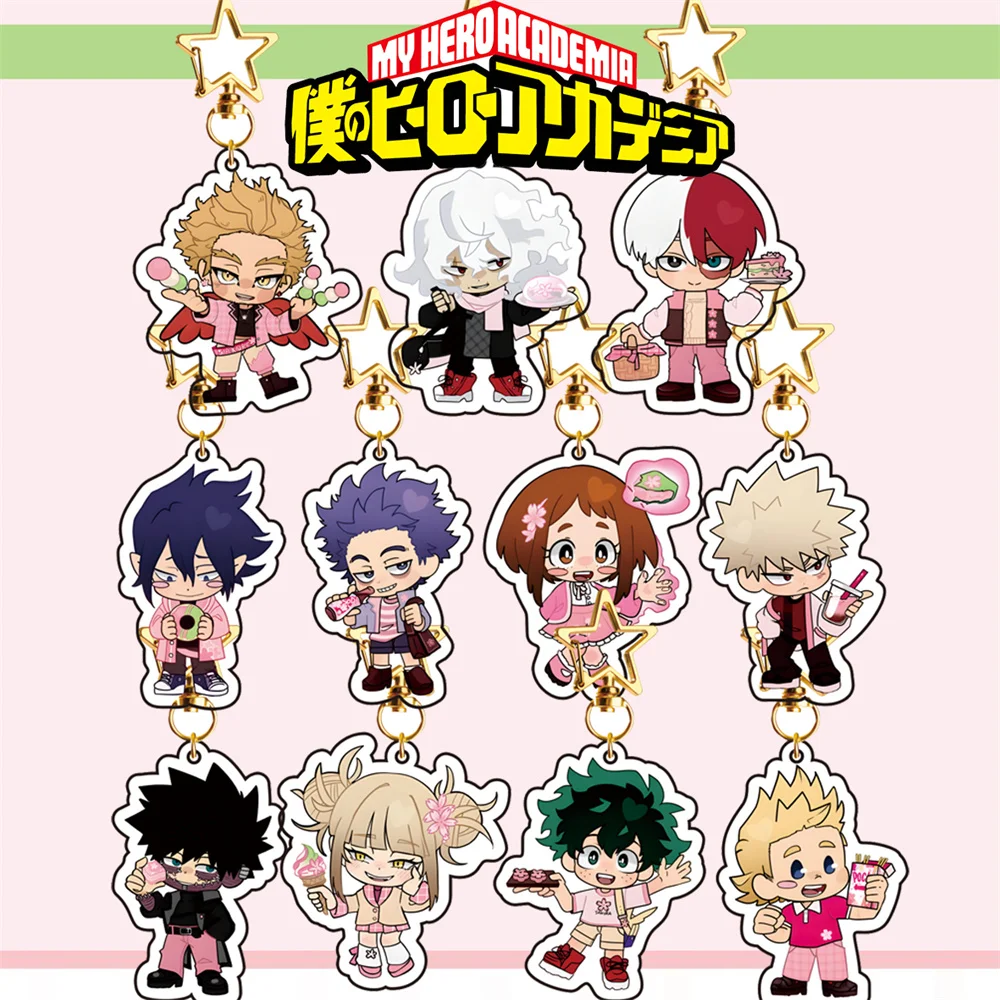 Anime My Hero Academia SAKURA Viewing 6cm Acrylic Keychain Backpack Decorations Accessories Decor Gift Exquisite Product Keychai