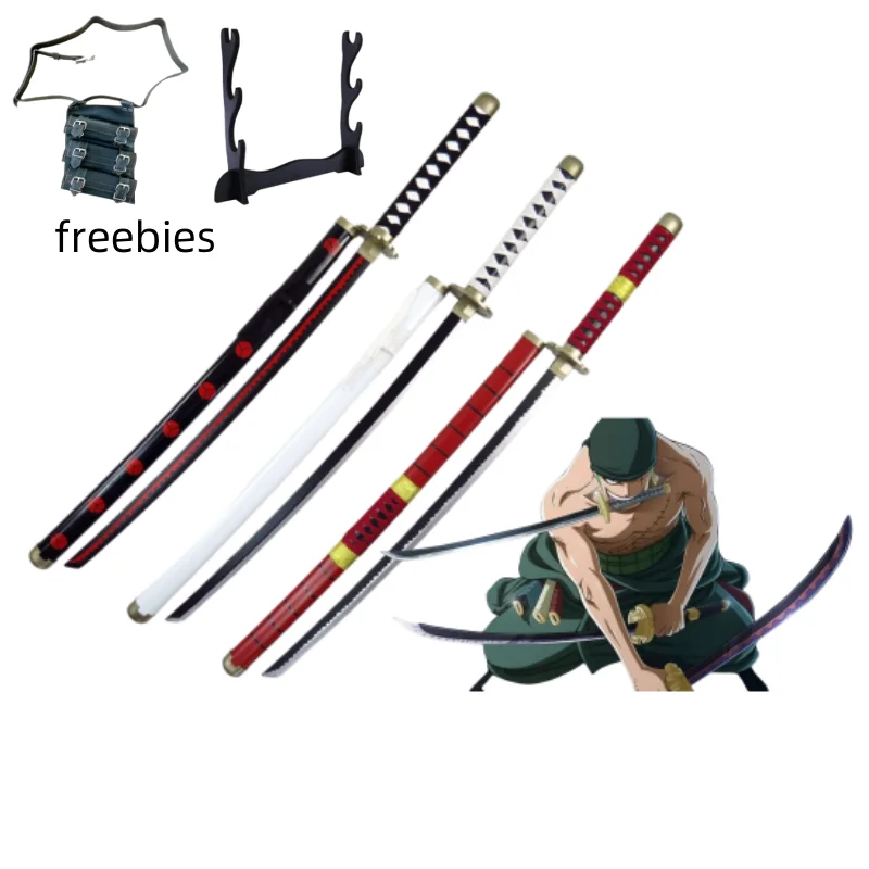 104cm Roronoa Zoro Schwert Anime One Piece Cosplay Requisitenmesser Ninja-Schwert Originalgröße Japanisches Katana Original Samurai-Säbel Spielzeug