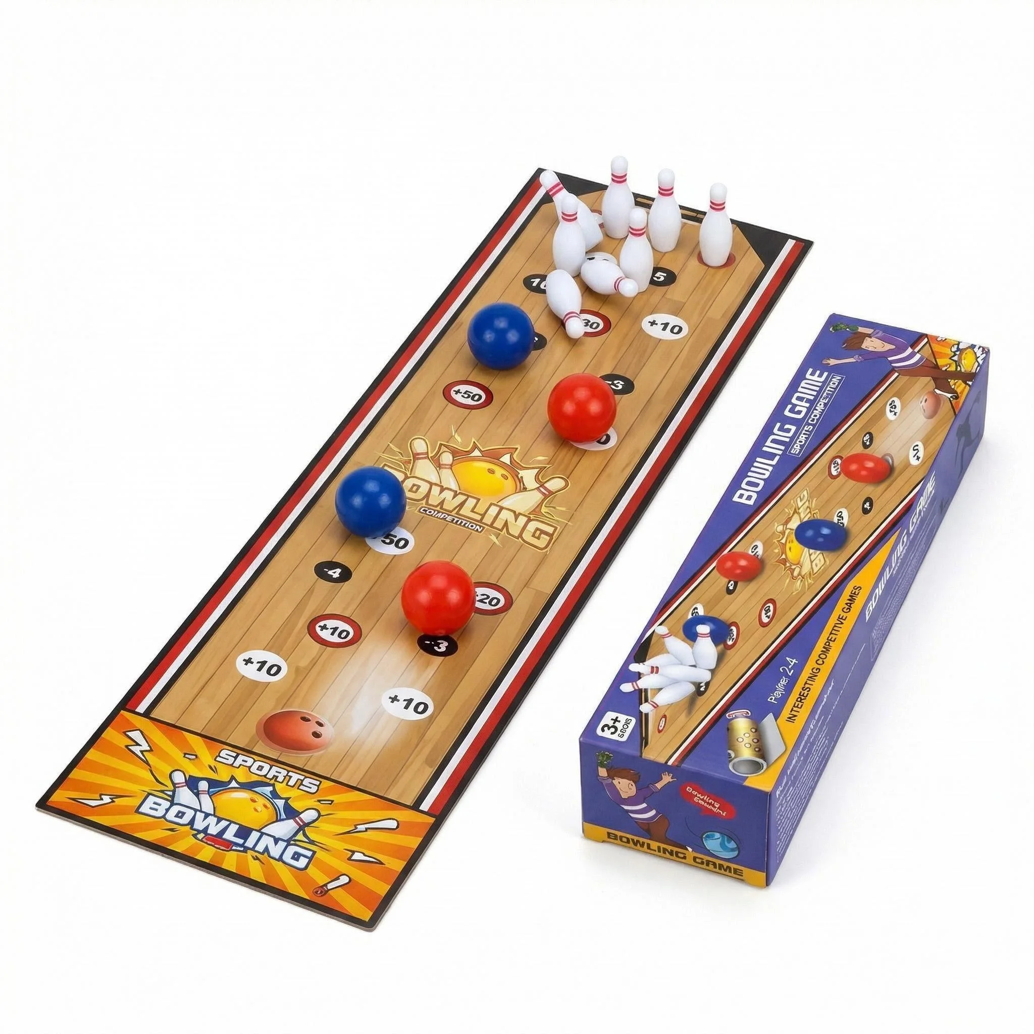 

Kids Bowling Game Toy Set for Boys And Girls Plastic Lanes Bowling Pin Board Game Birthday Halloween Christmas Party Supplies