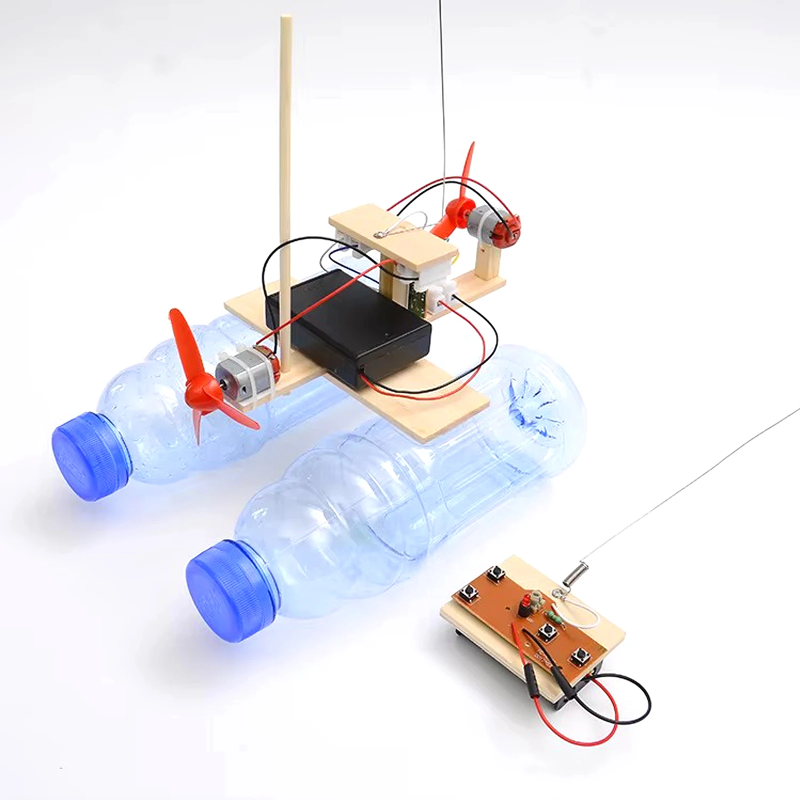 New Technology Small Toys DIY Remote Control Wind Ship Model Scientific Experiment Material Boy Gift Collection G98