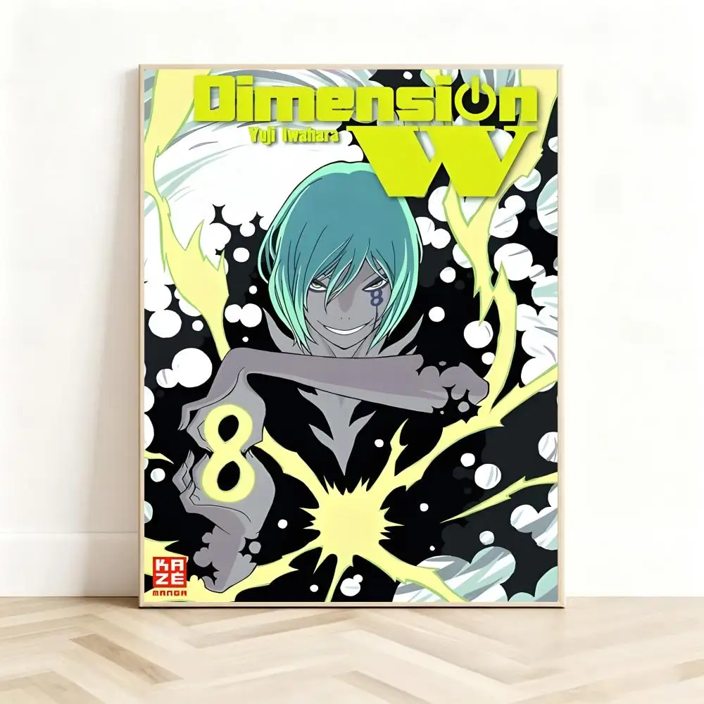 Sci Fi Animation D-Dimension W Poster Classic Self-Adhesive PP Wall Sticker for Living Room Bar Decor Gift