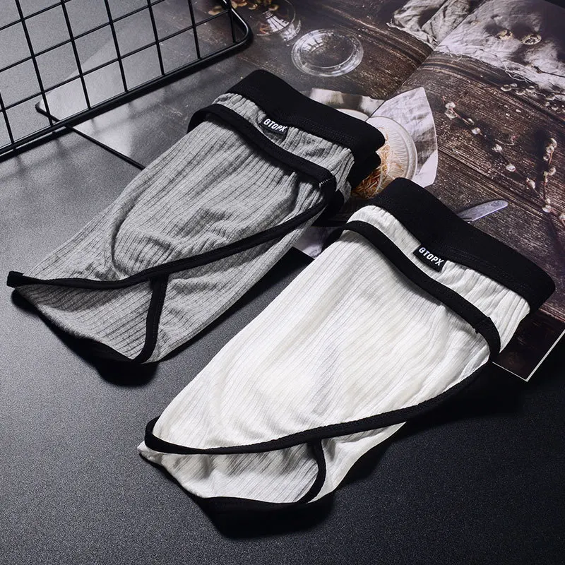 Single men\'s thread modal comfortable breathable sexy panties big bag U convex briefs GTOPX MAN