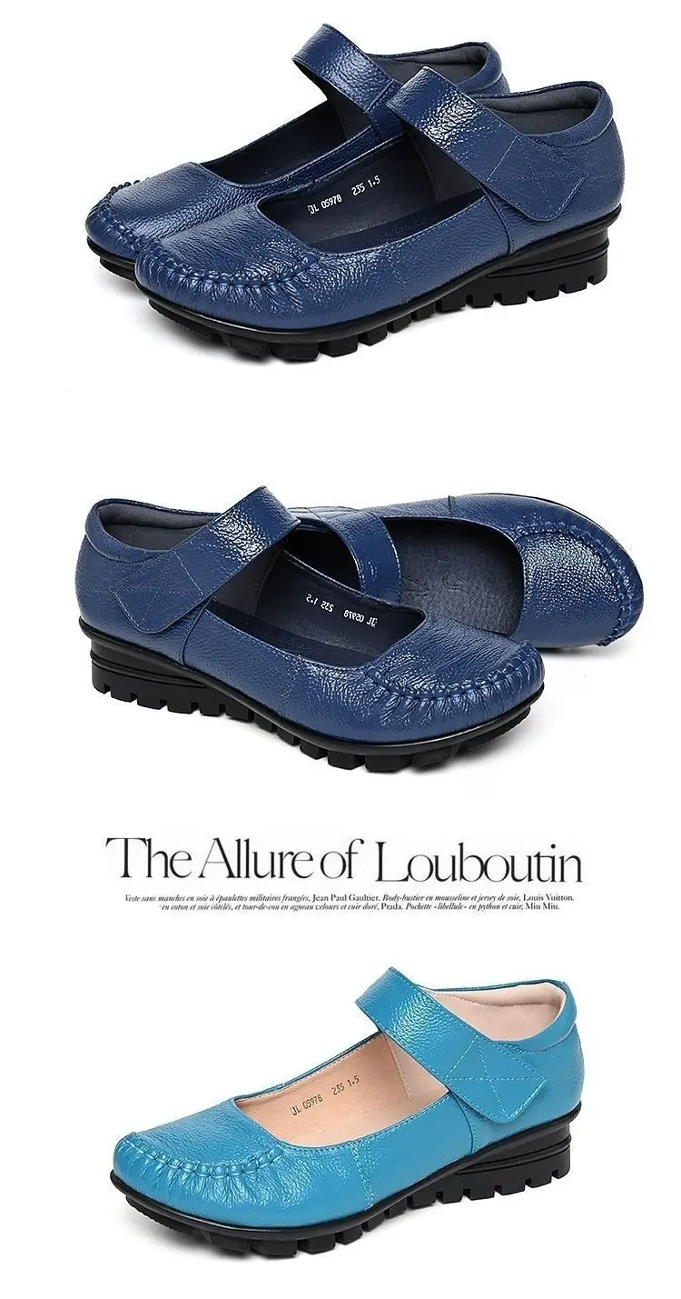 Neue Ankunft Herbst Frauen Schuhe Wohnungen Mary Jane Leder Mokassins Ballett Schuhe Casual Schwarz Loafers Damen Schuhe – Detail 28